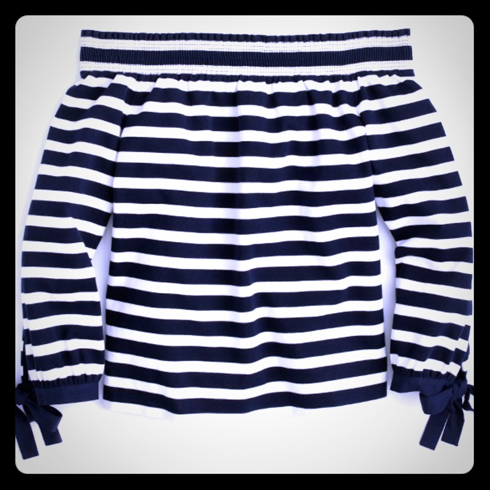 Boatneck striped top